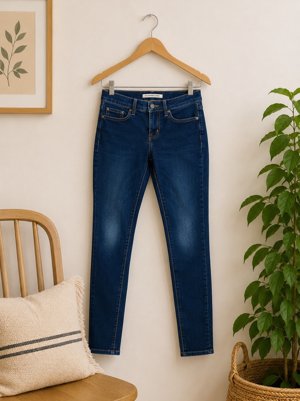 Levi's 311 Shaping Skinny Jeans Women's‎ Sz 25 Mid-Rise Dark Wash Classic Comfy
